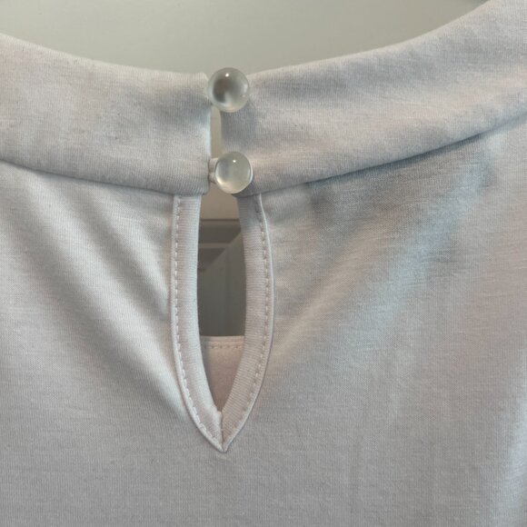 AB STUDIO Black/Gray/White Sleeveless Top, M, Layers, Stretchy, Scoop Neck, NWOT - Picture 7 of 8